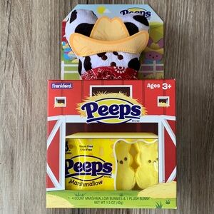 Frankford Peeps Bunny Plush Farm House Gift Set Marshmallow Rabbit Bunnies 1.5oz